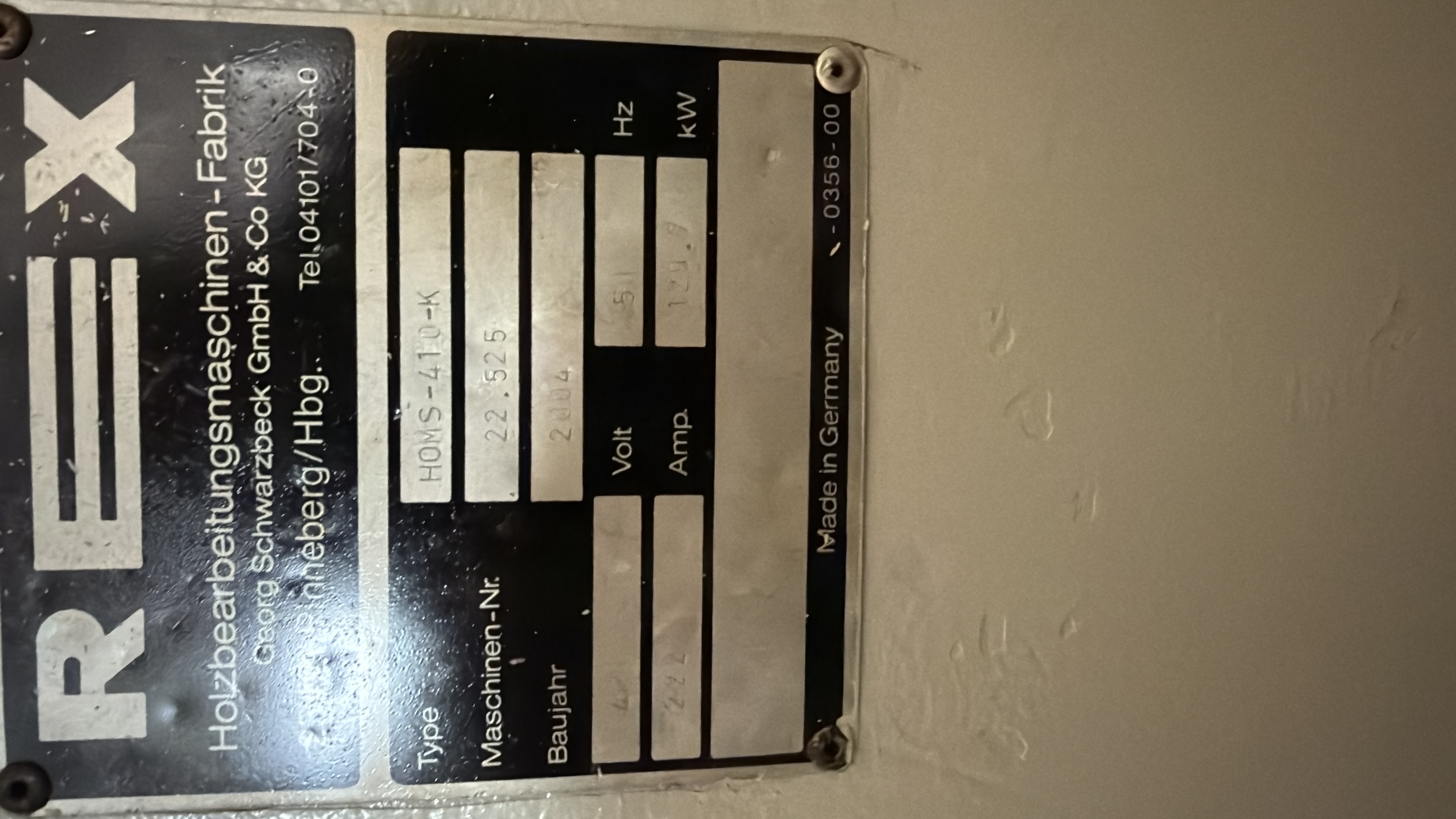 REX 2-Seiten Hochleistungs-Hobel-Sägekombination Modell: HOMS-410-K (MSS + A + D + MS-SP) - Bild 4